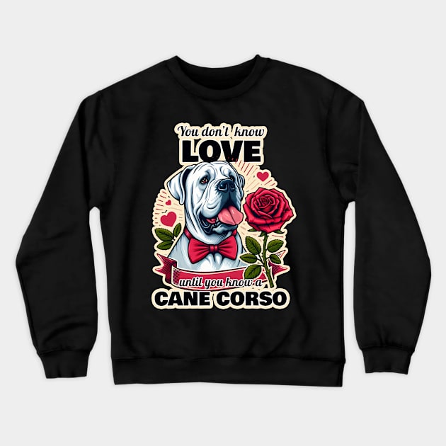 Cane Corso Valentine's day Crewneck Sweatshirt by k9-tee
